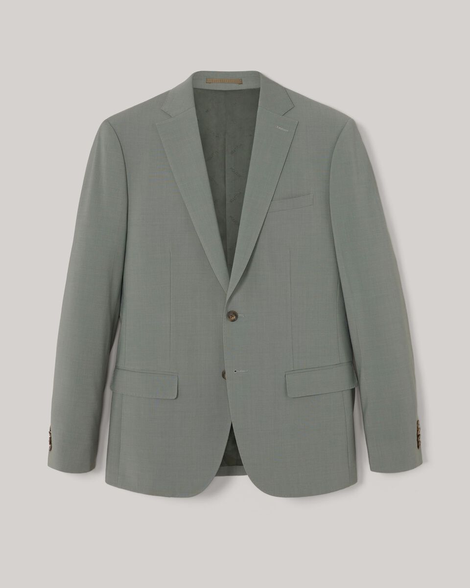 Slim Stretch Wool Blend Tailored Jacket, Sage, hi-res